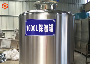 Steril Endüstriyel Süt İşleme Makinesi 100L Fermentör Tankı Korozyona Direnç